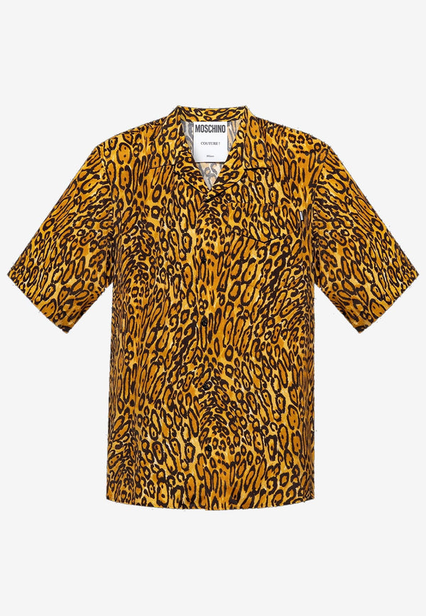 Animal Print Short-Sleeved Shirt
