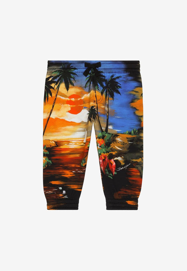 Baby Boys Hawaiian Print Track Pants