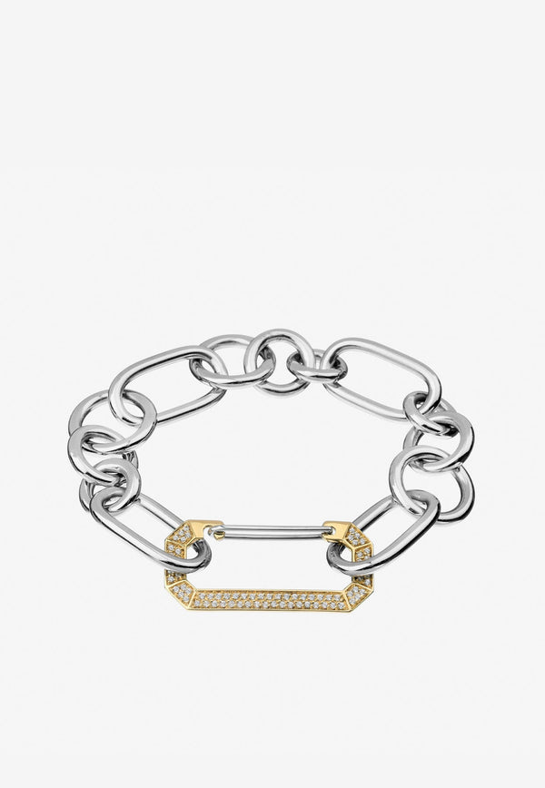 Special Order - Lucy Bracelet in 18-karat White and Yellow Gold with Diamonds