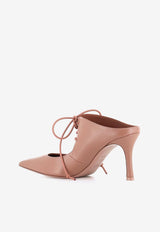 Marcia 80 Lace-Up Leather Mules