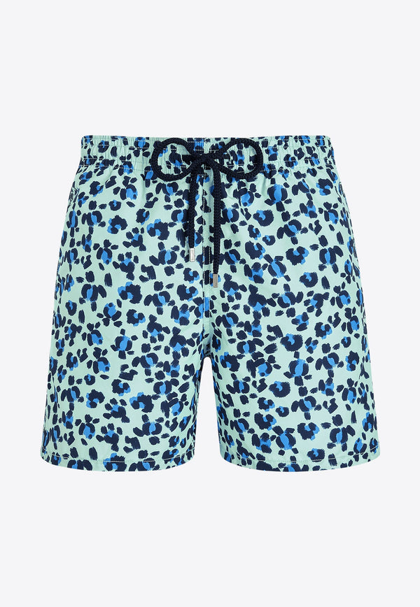 Moorea Turtles Leopard Swim Shorts