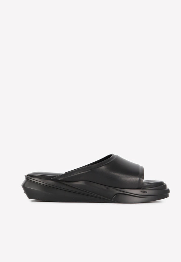 Chunky Slides in Calf Leather