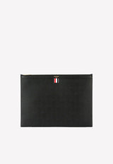 Large Logo Laptop Holder in Grained Leather