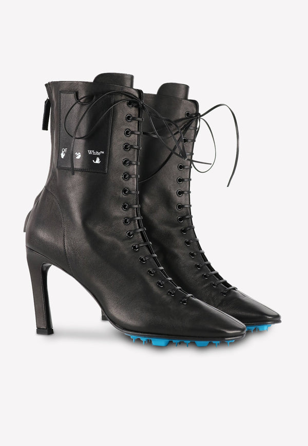 100 Lace-Up Ankle Boots in Leather