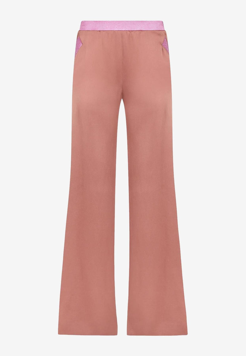 Wide-Leg Pants in Double-Faced Satin