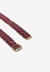 Philosophy di Lorenzo Serafini Woven Patent Leather Belt