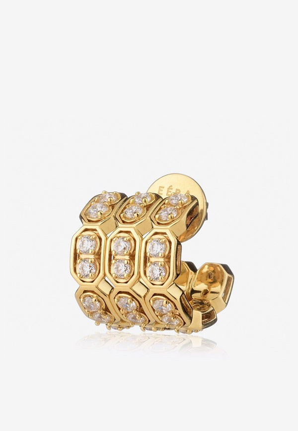 Special Order - Roma 18-karat Yellow Gold Diamond Earring
