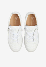 Gail Low-Top Sneakers in Python Print Leather