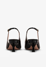Virgule 55 Slingback Pumps in Patent Leather