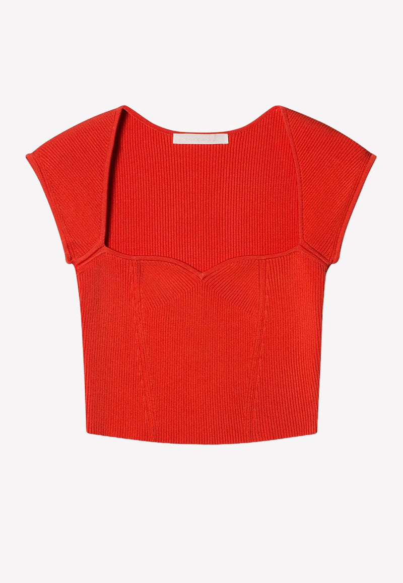 Abia Compact Rib Cropped Top