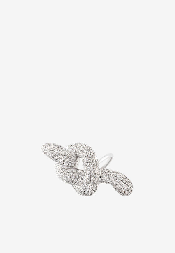 18-karat White Gold Diamond Serpent Ring