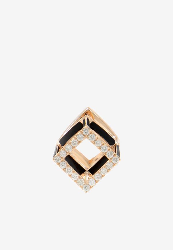 Cube Mirage Diamond Ring in 18-karat Rose Gold