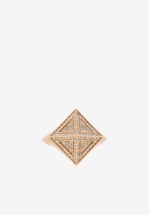 The Pyra Diamond Ring in 18-karat Rose Gold
