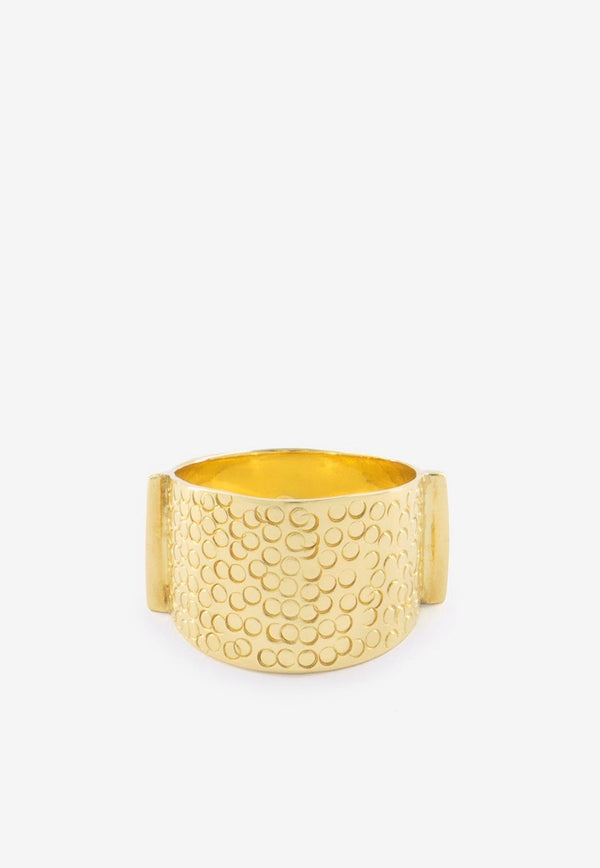 18-karat Yellow Gold Textured Ring