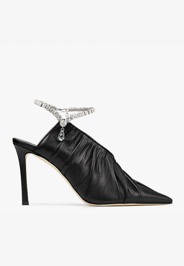 Sadia 95 Crystal-Embellished Pumps in Nappa Leather