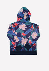 Girls Floral Print Mini Maggie-Fleece Hooded Jacket
