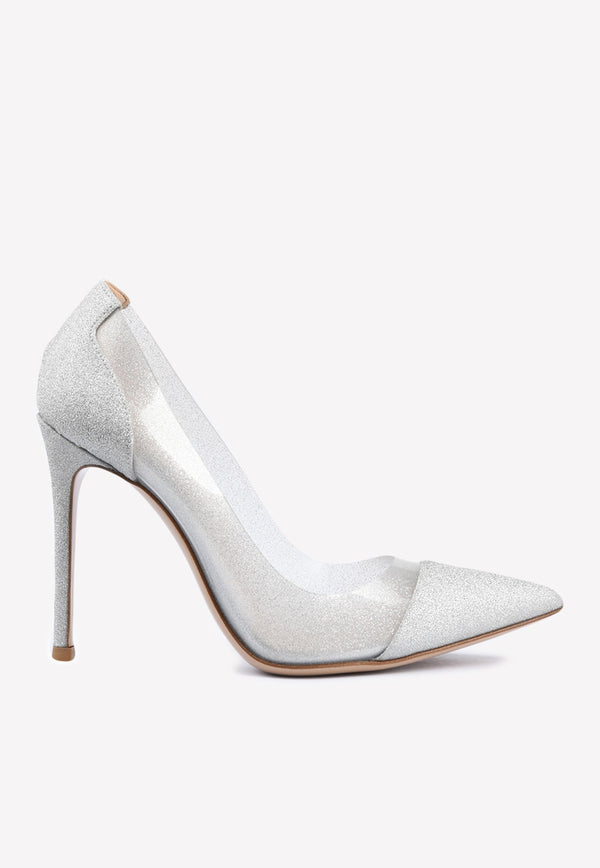 Plexi 105 Glittered Pointed Pumps