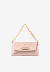 Small Label Chained Satin Clutch