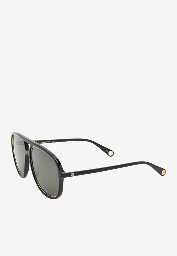 Aviator Sunglasses with Chain