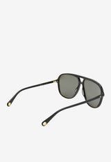 Aviator Sunglasses with Chain