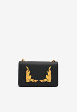 Medium Barocco Print Shoulder Bag in Calf Leather