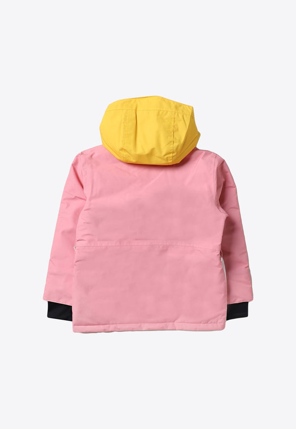 Girls Color-Block Hooded Ski Jacket