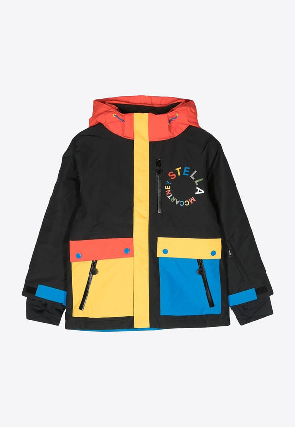 Boys Color-Block Hooded Ski Jacket