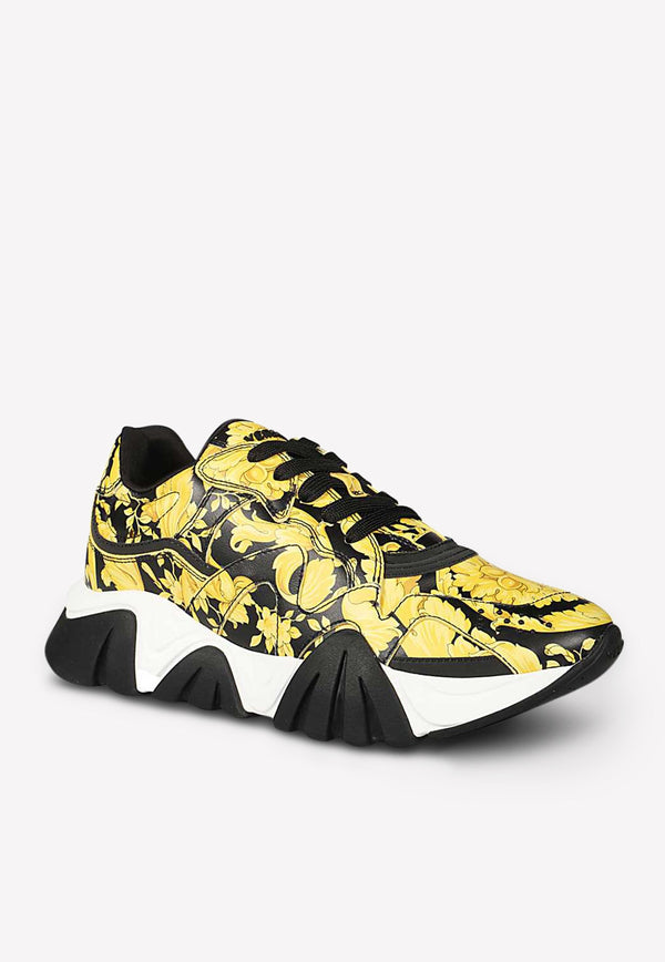 Barocco Print Sneakers in Leather-
Delivery in 3-4 weeks