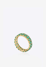 Yellow Gold, Diamonds and Emerald Ring