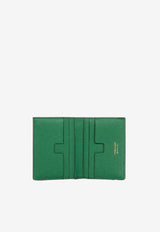 TF Monogram Wallet in Grained Leather