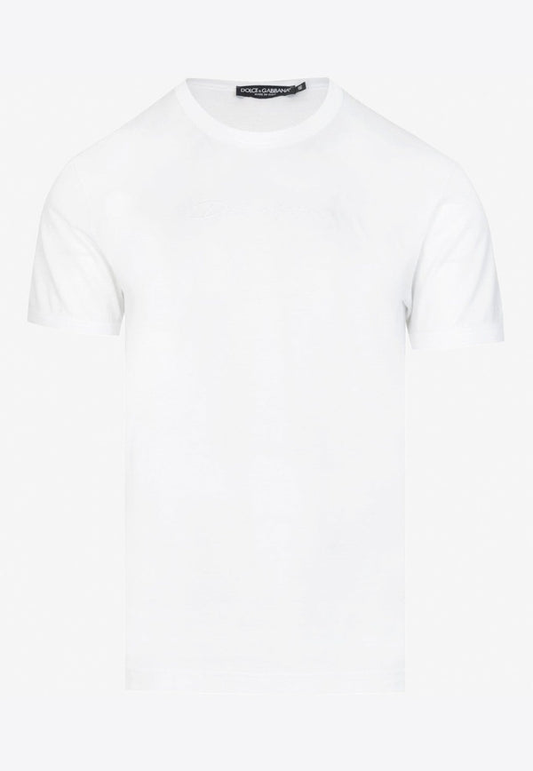 Embroidered Basic Short-Sleeved T-shirt