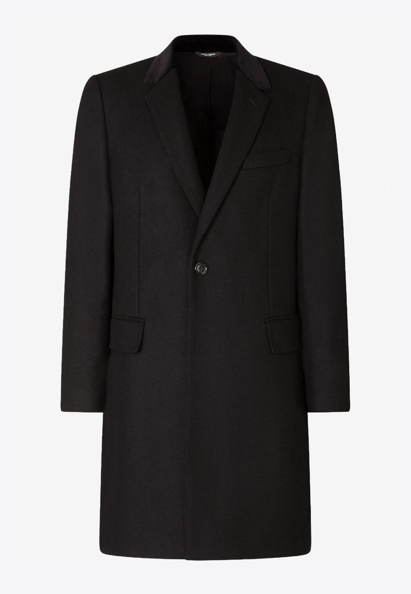 Single-Breasted Wool and Cashmere Coat
