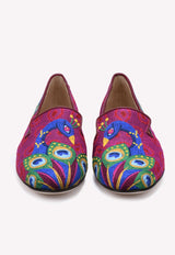Peacock Leather Flats